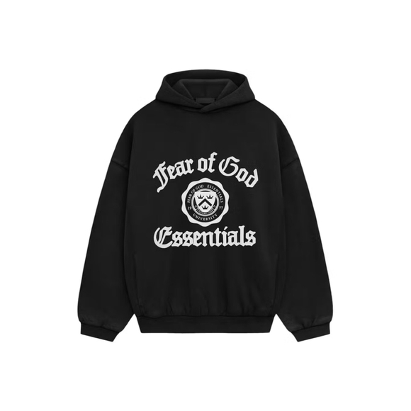 Fear of God Essentials Heavy Fleece Vintage Shrunken Hoodie Size XL NWT - Picture 1 of 2